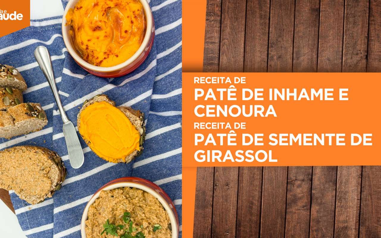 Receitas: Patê de inhame e cenoura e patê de semente de girassol
