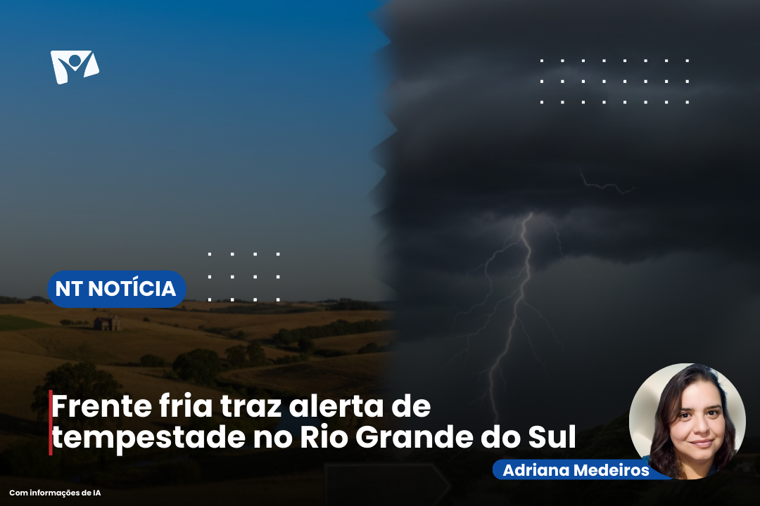 Frente fria traz alerta de tempestade no Rio Grande do Sul