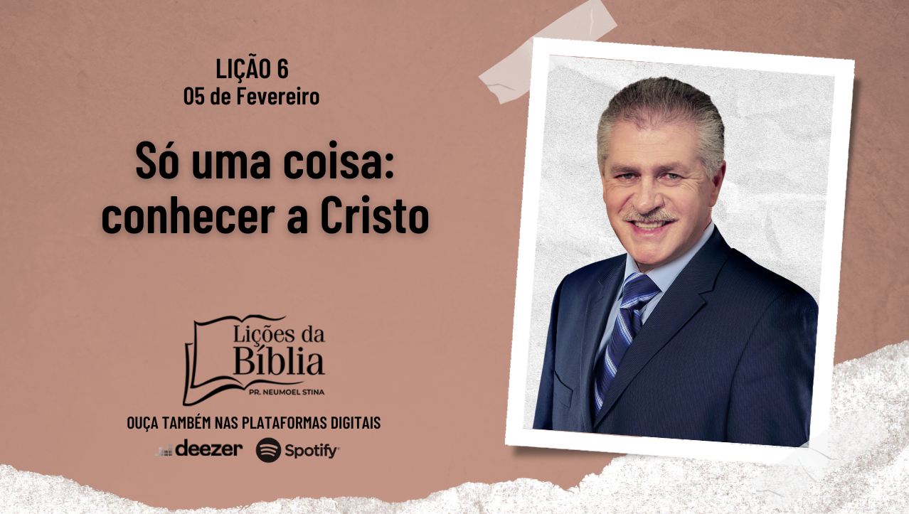 Só uma coisa: conhecer a Cristo