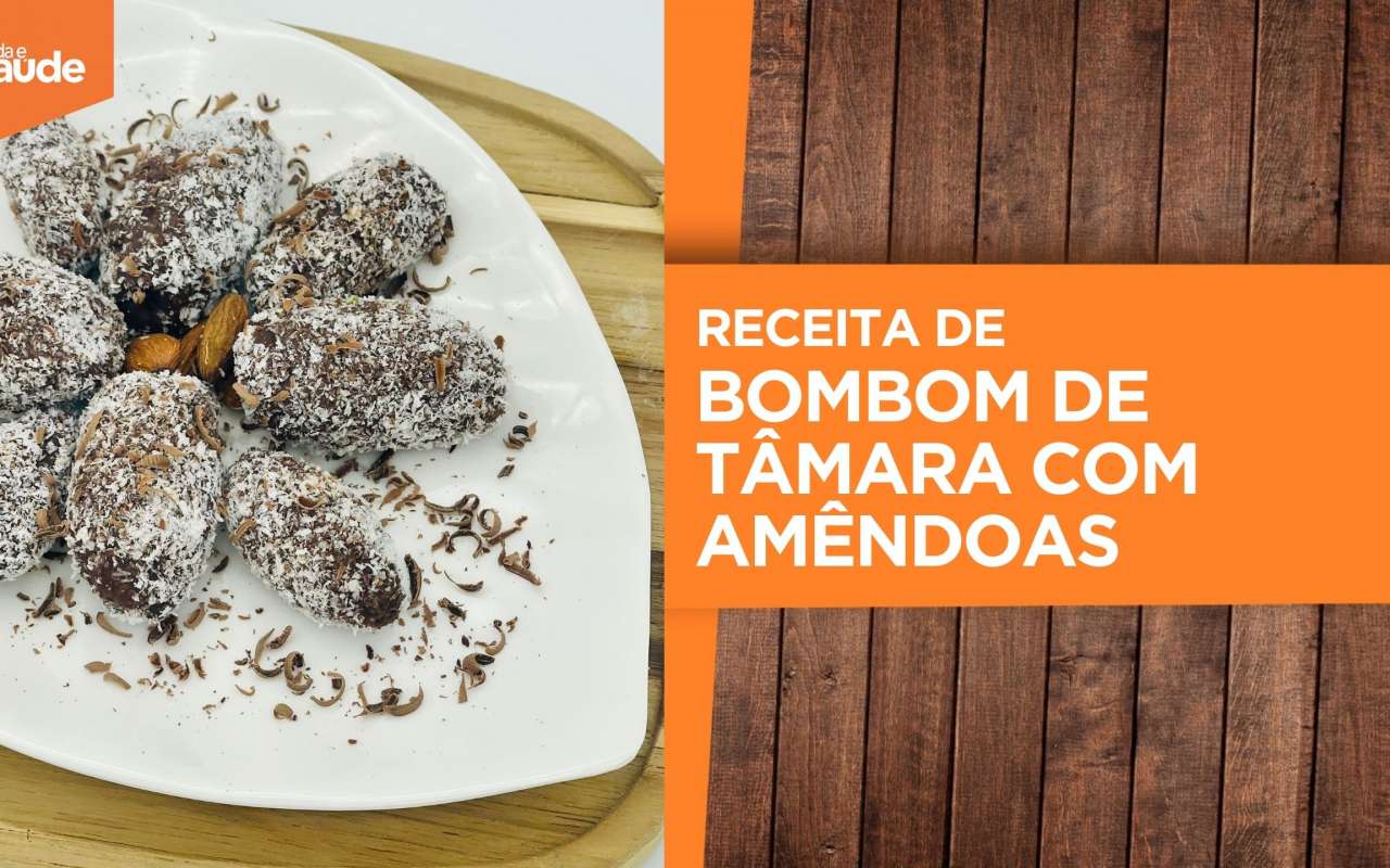 Receita: Bombom de tâmara com amêndoas