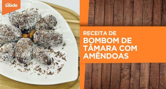 Receita: Bombom de tâmara com amêndoas