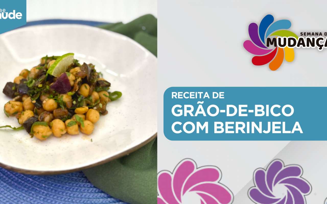 Receita: Grão-de-bico com berinjela
