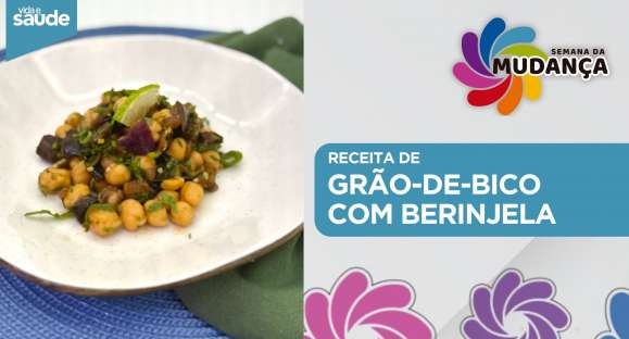 Receita: Grão-de-bico com berinjela