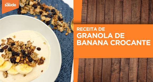 Receita: Granola de banana crocante