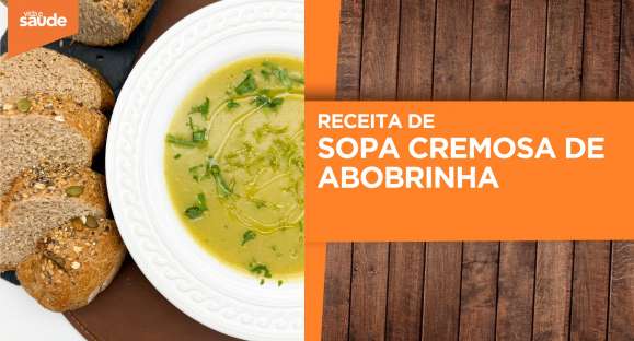 Receita: Sopa cremosa de abobrinha