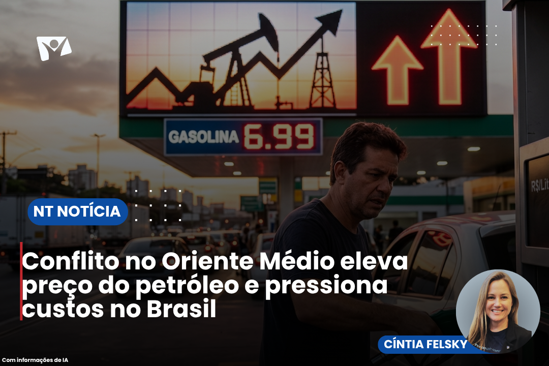 Conflito no Oriente Médio eleva preço do petróleo e pressiona custos no Brasil