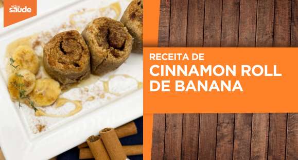 Receita: Cinnamon roll de banana