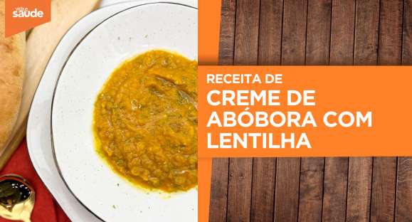 Receita: Creme de abóbora com lentilha