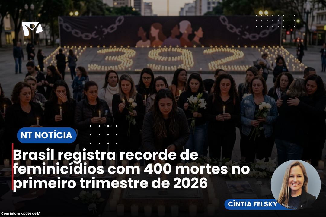 Brasil registra recorde de feminicídios com 400 mortes no primeiro trimestre de 2026