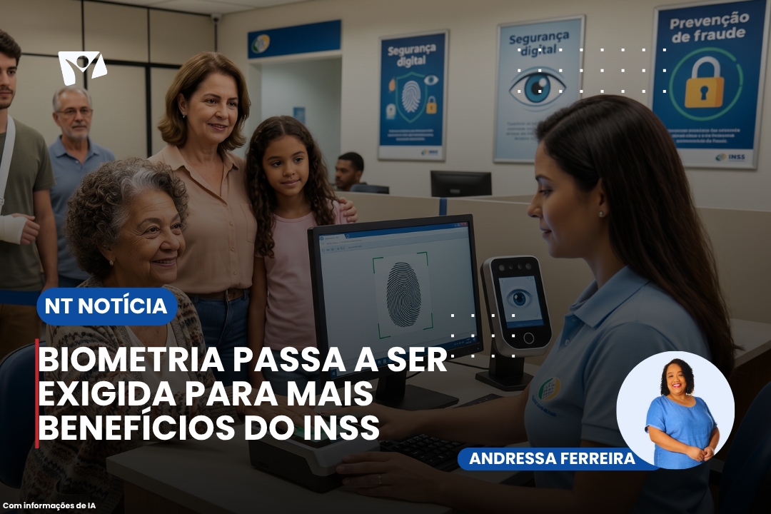 BIOMETRIA PASSA A SER EXIGIDA PARA MAIS BENEFÍCIOS DO INSS