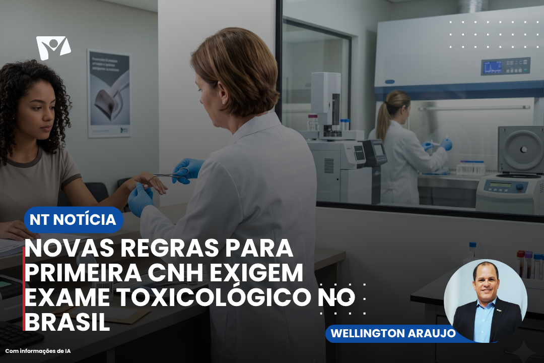 NOVAS REGRAS PARA PRIMEIRA CNH EXIGEM EXAME TOXICOLÓGICO NO BRASIL