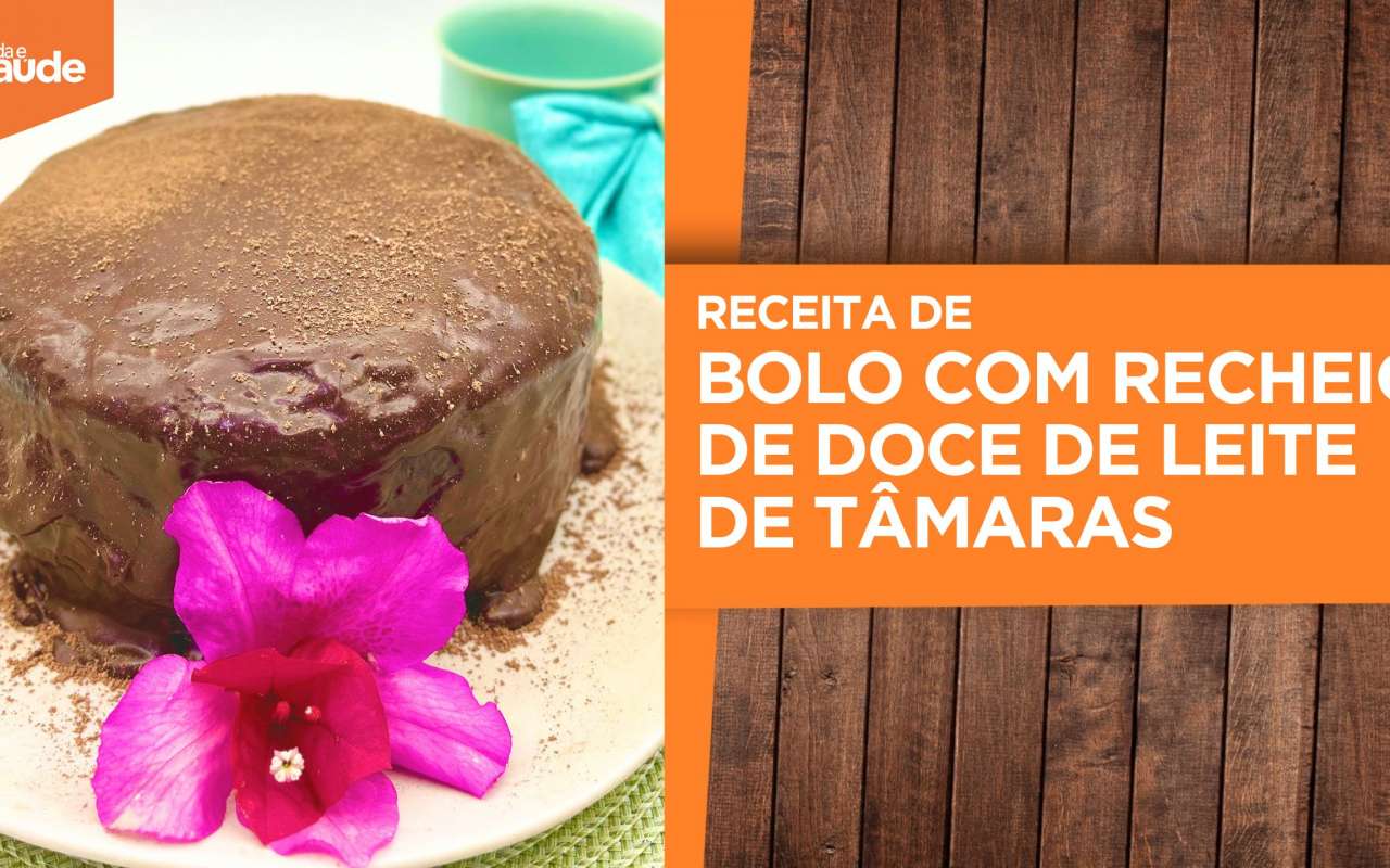 Receita: Bolo com doce de leite de tâmras