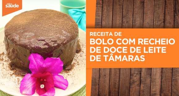 Receita: Bolo com doce de leite de tâmras
