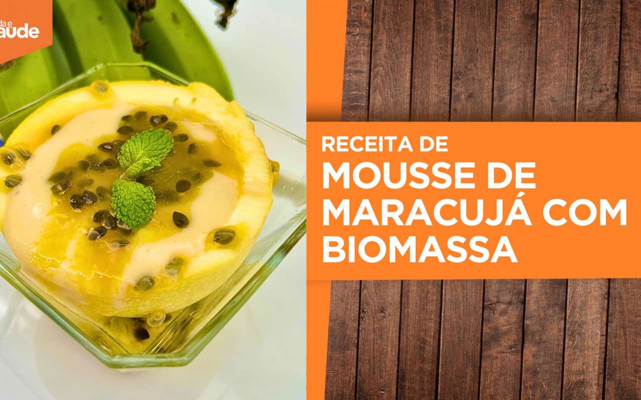 Receita: Mousse de maracujá feito com biomassa