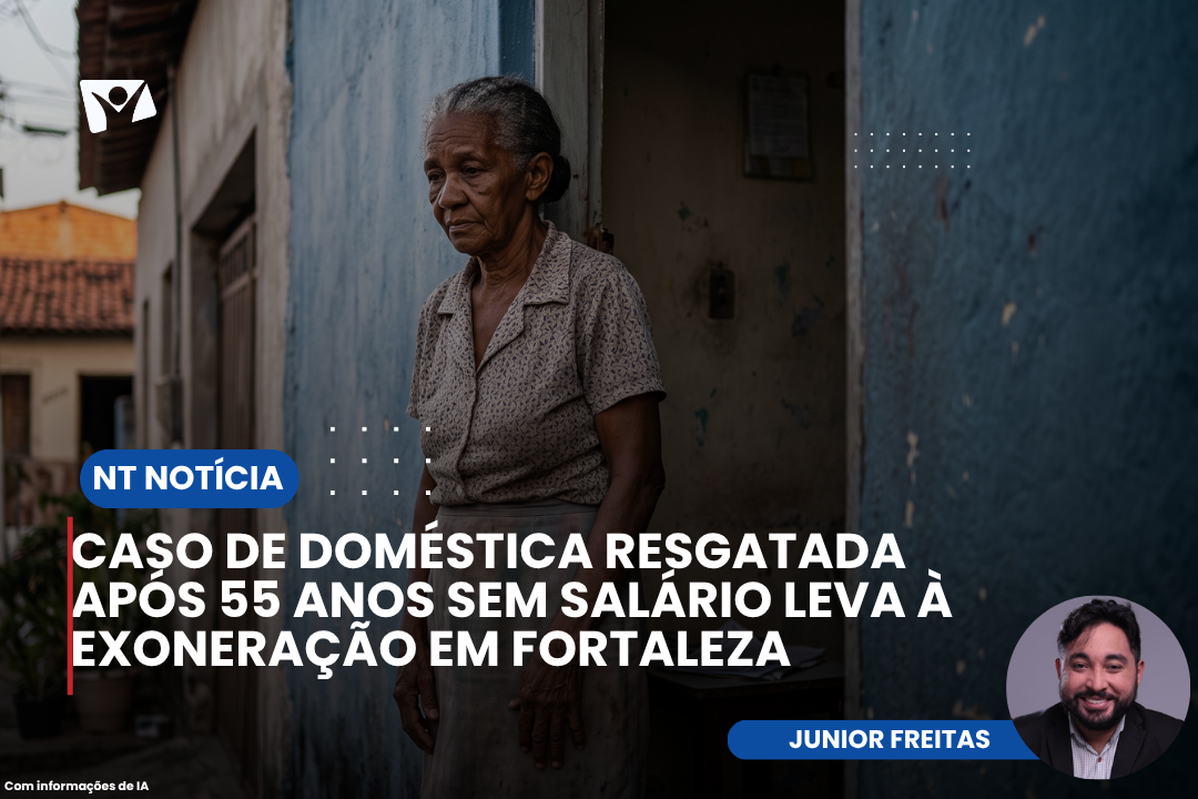 CASO DE DOMÉSTICA RESGATADA APÓS 55 ANOS SEM SALÁRIO LEVA À EXONERAÇÃO EM FORTALEZA