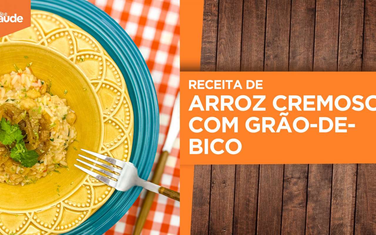 Receita: Arroz cremoso com grão de bico