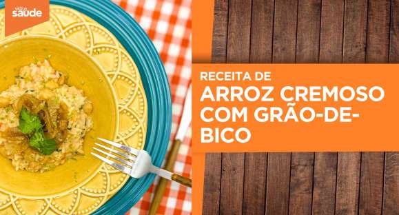 Receita: Arroz cremoso com grão de bico