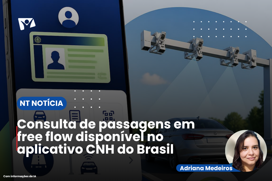 Consulta de passagens em free flow disponível no aplicativo CNH do Brasil