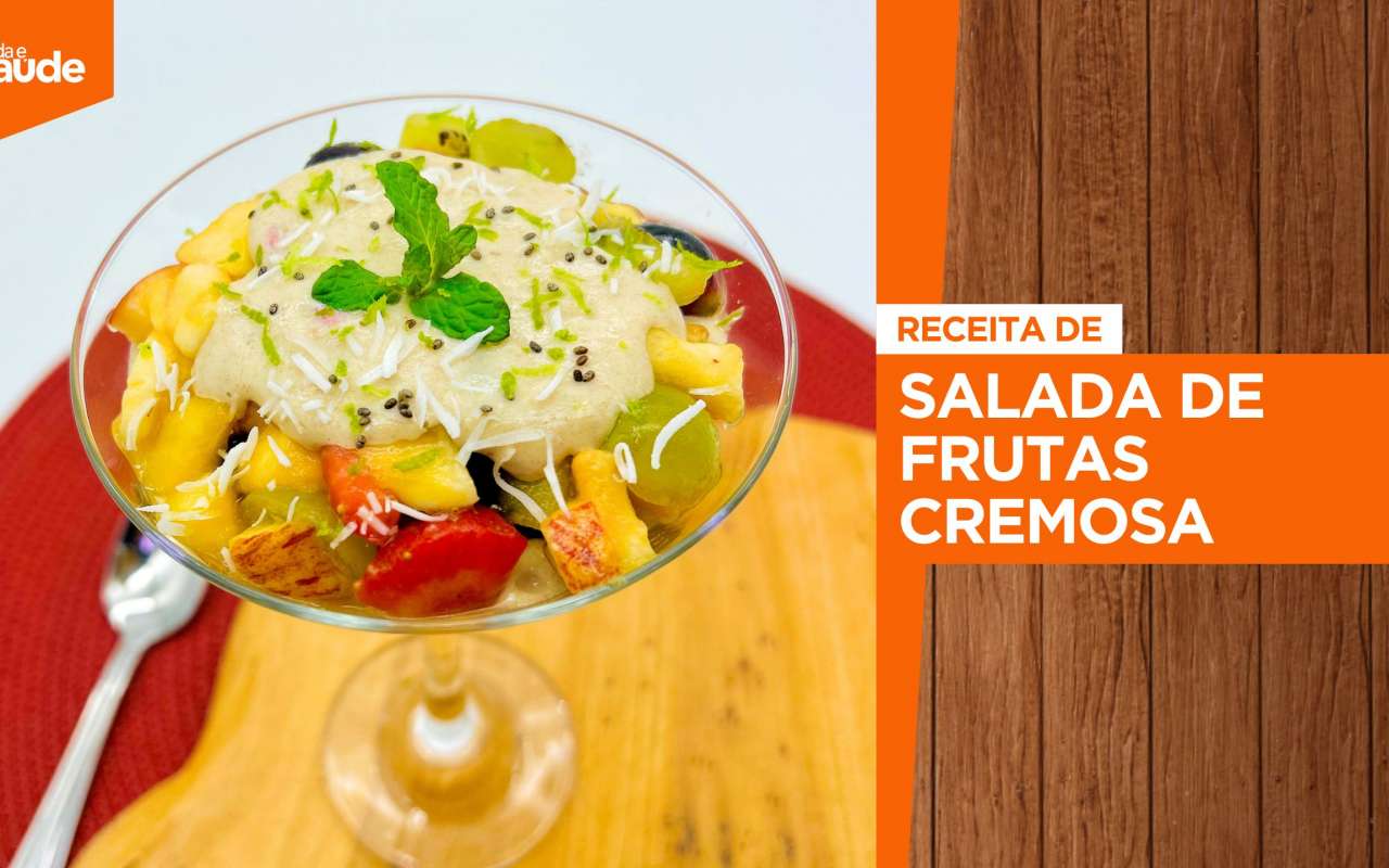 Receita: Sala de frutas cremosa