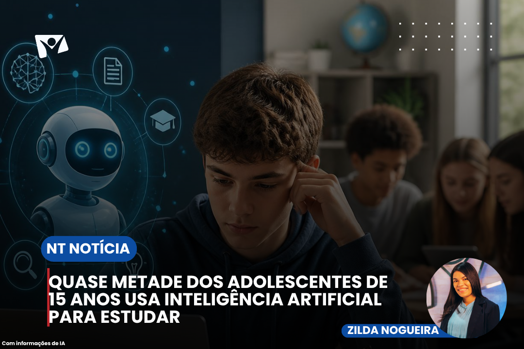 Quase metade dos adolescentes de 15 anos usa inteligência artificial para estudar