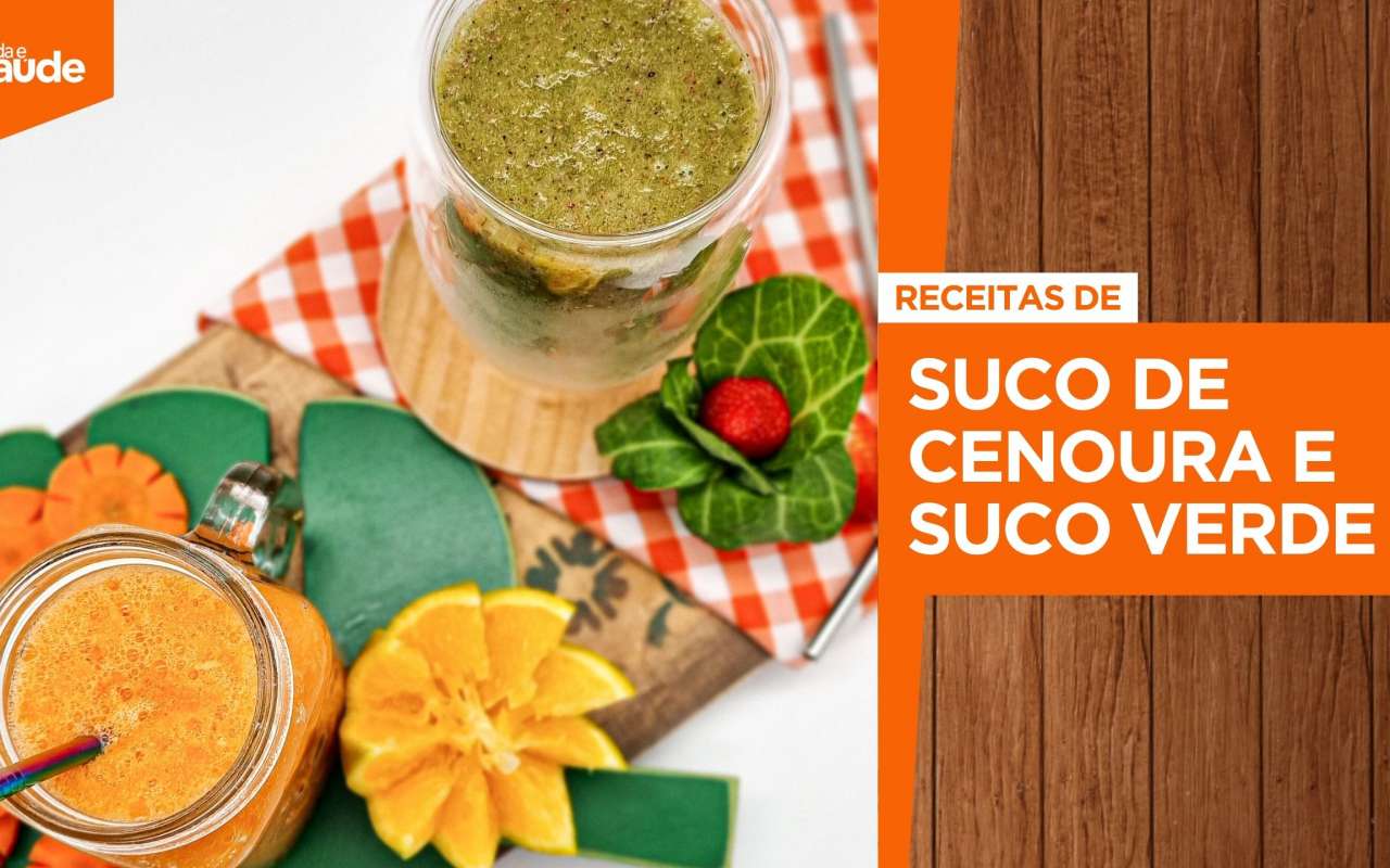 Receita: Suco de cenoura e suco verde