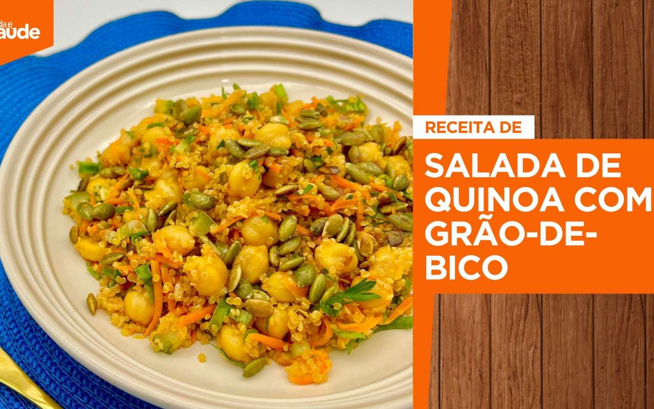 Receita: Salada de quinoa com grão-de-bico