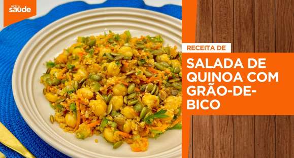 Receita: Salada de quinoa com grão-de-bico