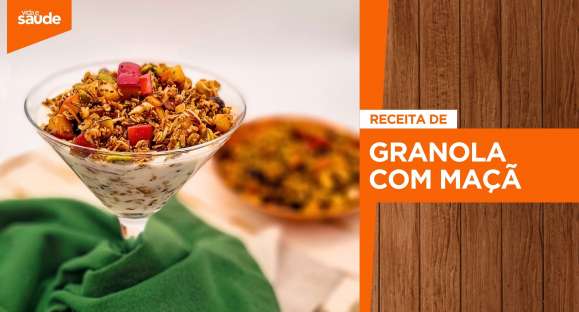 Receita: Granola com maçã