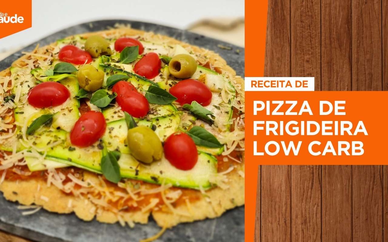 Receita: Pizza de frigideira low carb
