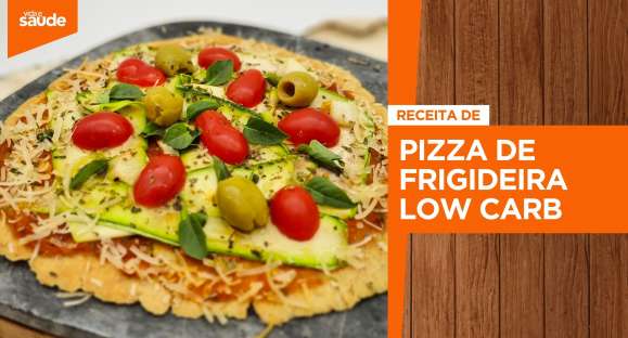 Receita: Pizza de frigideira low carb